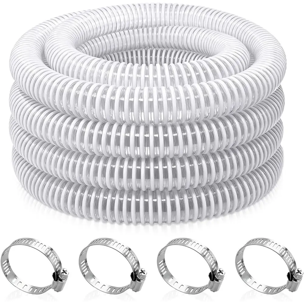 Pool ilter Pump Hose 1-1/2” × 20 eet Transparent lexible PVC Pond Hose,Garden Pond Tube - Kink-Resistant Tuor Pumps, ountains, w
Pool ilter Pump Hose 1-1/2” × 20 eet Transparent lexible PVC Pond Hose,Garden Pond Tube - Kink-Resistant Tuor Pumps, ountains, w