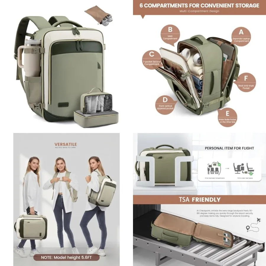 Travel Backpack Carry On Airle Approved, Backpack Packg Cubes, TSA Travel Essentials Carry On Bag, Waterproof Weekender Overnig
Travel Backpack Carry On Airle Approved, Backpack Packg Cubes, TSA Travel Essentials Carry On Bag, Waterproof Weekender Overnig