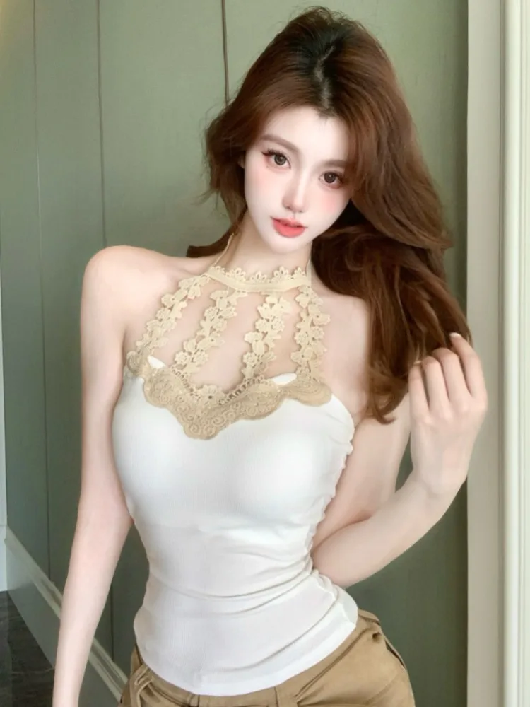 Sexy Hollow out Backless Crop Top Women's Sleeveless Vest Summer New Style Slim Fit Versatile Hanging Neck Design Fashionable
Sexy Hollow out Backless Crop Top Women's Sleeveless Vest Summer New Style Slim Fit Versatile Hanging Neck Design Fashionable