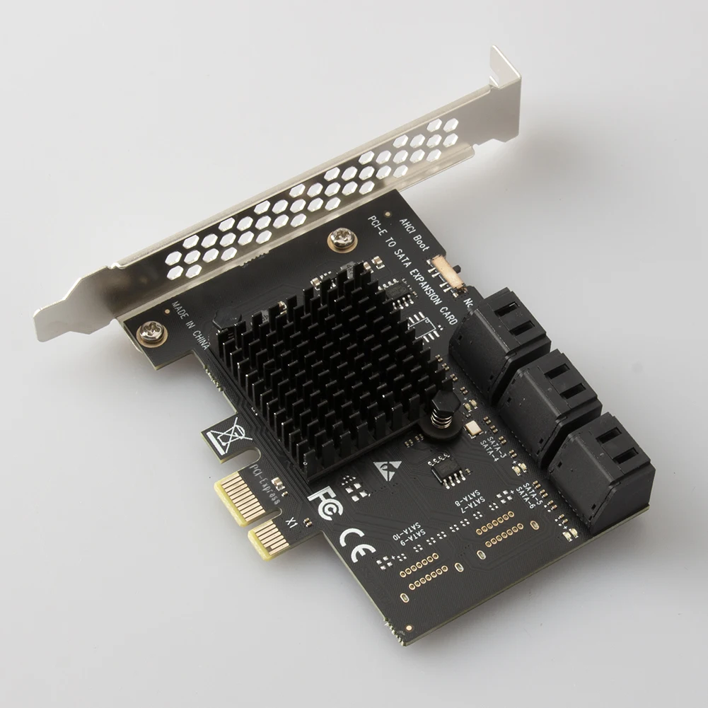 Карта расширения PCI Express 1X на 6 портов SATA3.0, адаптер PCI-E X1/X4/X8/X16, конвертер для компьютера, 6 Гбит/с
Карта расширения PCI Express 1X на 6 портов SATA3.0, адаптер PCI-E X1/X4/X8/X16, конвертер для компьютера, 6 Гбит/с