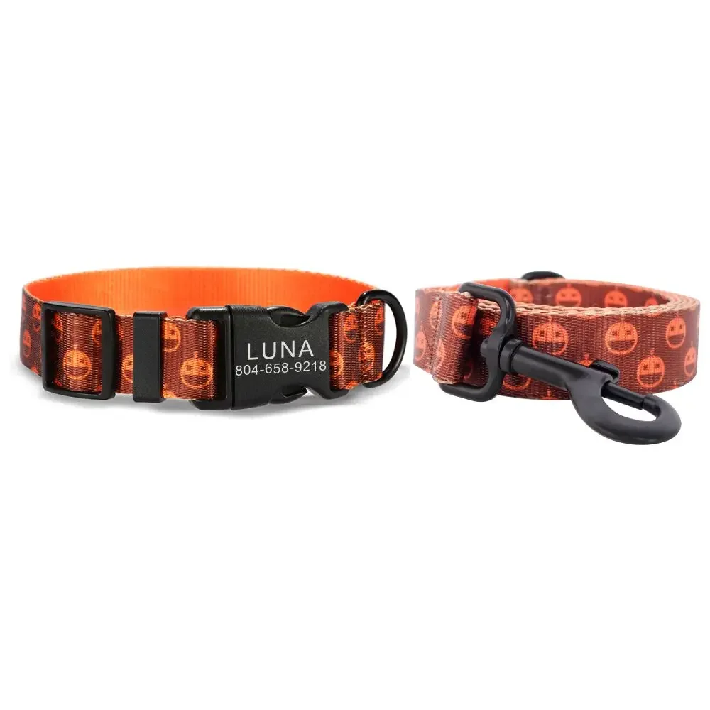 Personalized Pet Collar Customized Nameplate ID Adjustable Brown Pumpkin Soft Fiber Cat Dog Collars Lead Leash
Personalized Pet Collar Customized Nameplate ID Adjustable Brown Pumpkin Soft Fiber Cat Dog Collars Lead Leash