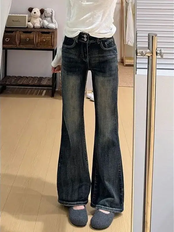 Slim Fit High Waist Bell Bottom Jeans Women's Small Size American Style Two Buttons Light Blue Grey Stretchy Slimming Long Pants
Slim Fit High Waist Bell Bottom Jeans Women's Small Size American Style Two Buttons Light Blue Grey Stretchy Slimming Long Pants