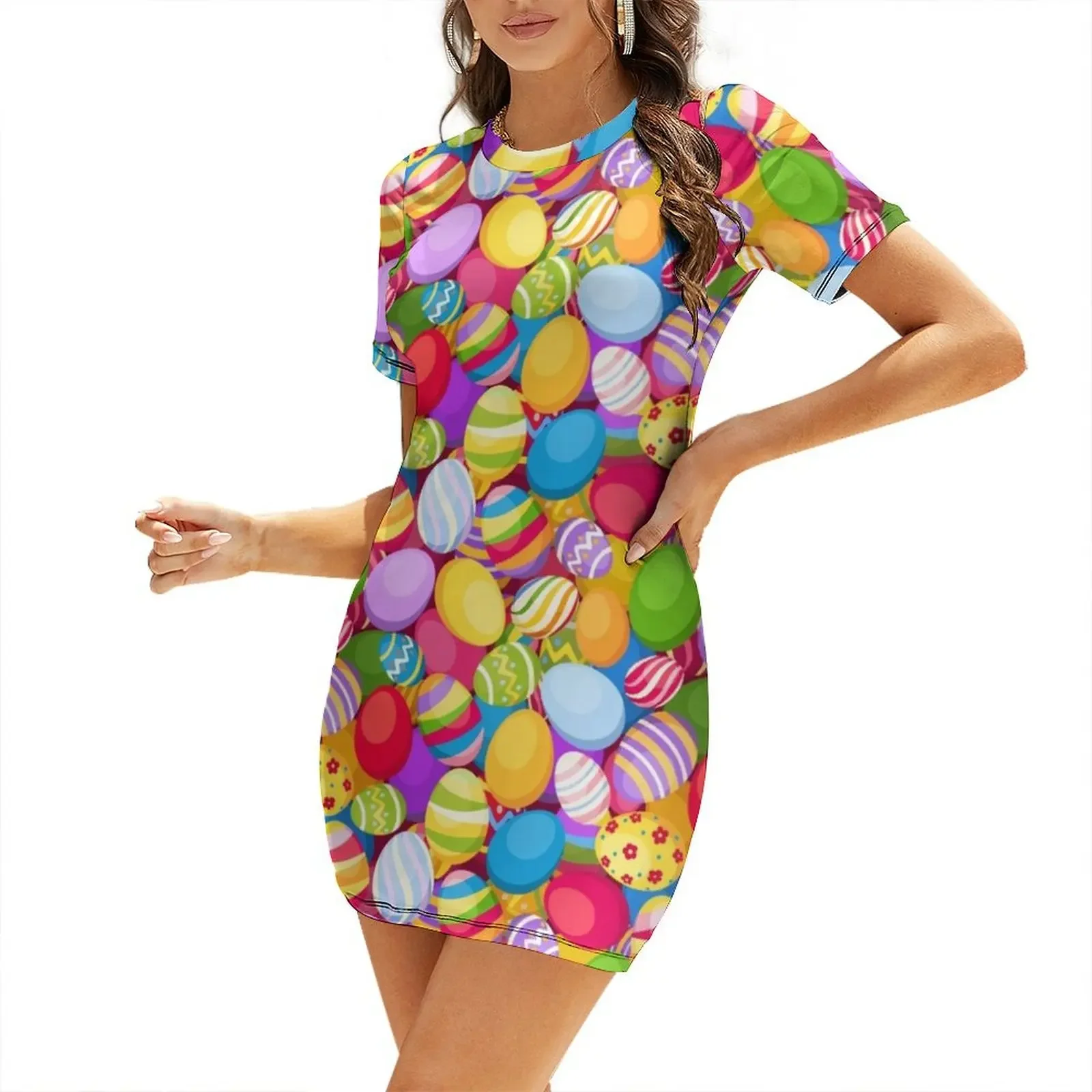 Easter Eggs Pattern Short-Sleeved Dress summer dress woman 2026 trendy african dresses for woman Dress woman
Easter Eggs Pattern Short-Sleeved Dress summer dress woman 2026 trendy african dresses for woman Dress woman