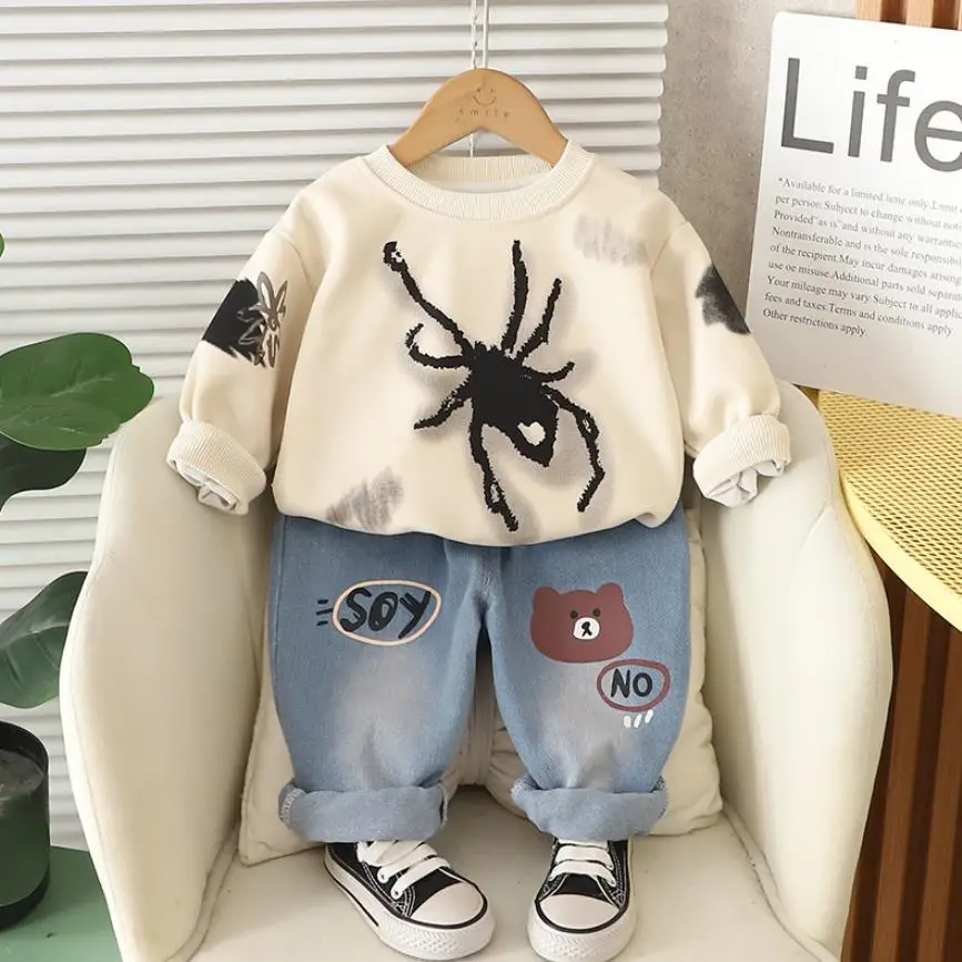 Korean Style Baby Kids Sets 2025 Spring Autumn Cartoon Print Casual Pullover Hoodies And Pants Toddler Outfits Children Clothing
Korean Style Baby Kids Sets 2025 Spring Autumn Cartoon Print Casual Pullover Hoodies And Pants Toddler Outfits Children Clothing