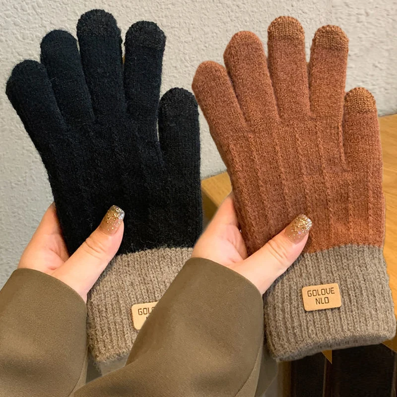 Fashion Rimiut Warm Thick Plush Knitted Gloves TouchScreen Women Fashion Autumn Winter Keep Warm Riding Skiing Outdoor Gloves
Fashion Rimiut Warm Thick Plush Knitted Gloves TouchScreen Women Fashion Autumn Winter Keep Warm Riding Skiing Outdoor Gloves