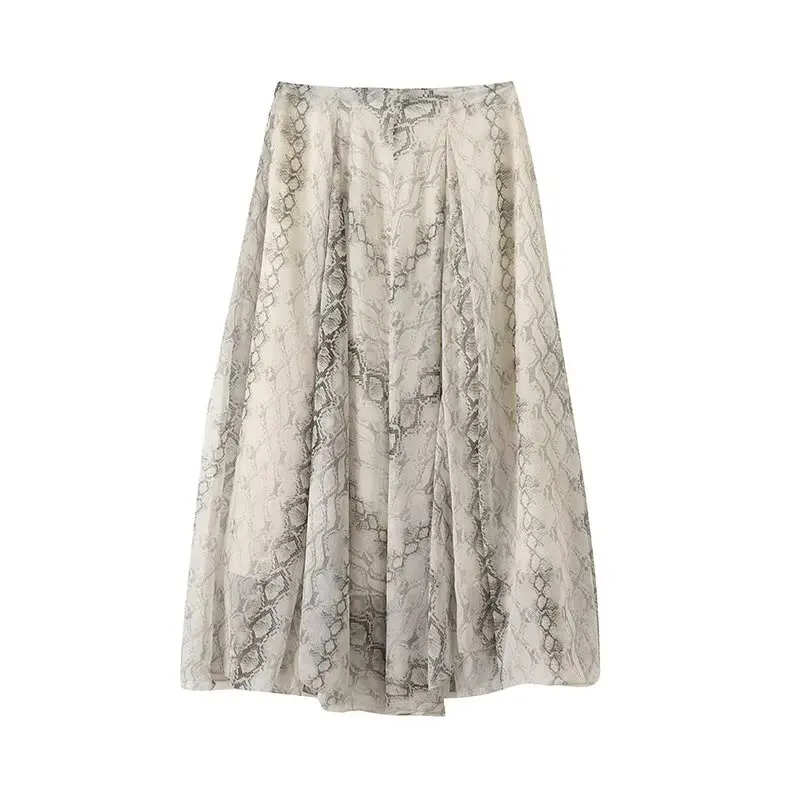 Women's new fashion vacation style printed stripe irregular wide swing MIDI skirt retro high waisted zipper women's skirt Skazi
Women's new fashion vacation style printed stripe irregular wide swing MIDI skirt retro high waisted zipper women's skirt Skazi
