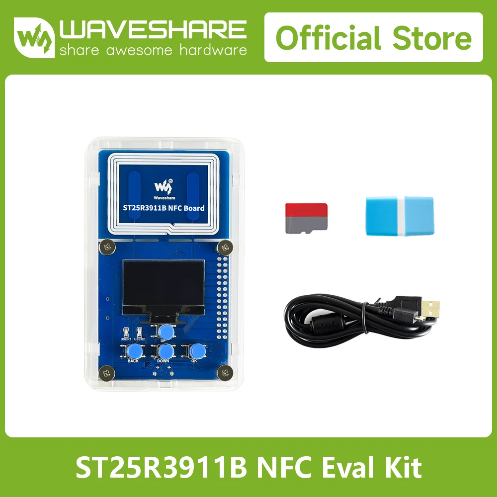 Waveshare ST25R3911B NFC Evaluation Kit, NFC Reader, Ideal for Refreshing Passive NFC-Powered e-Papers
Waveshare ST25R3911B NFC Evaluation Kit, NFC Reader, Ideal for Refreshing Passive NFC-Powered e-Papers