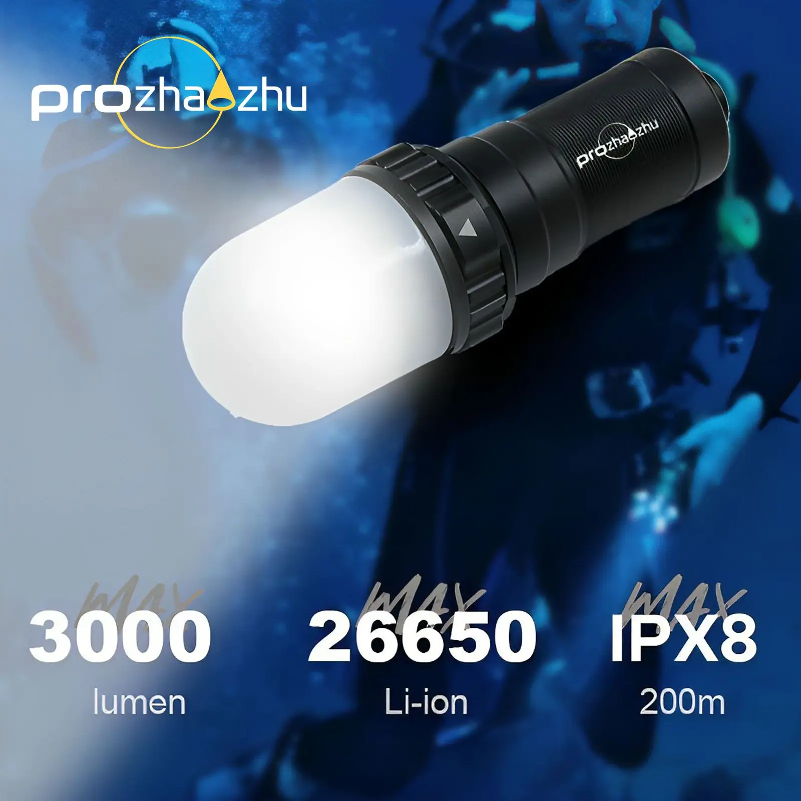 Стробоскоп для дайвинга, 3000 люмен, IP68, 200 м, перезаряжаемый подводный маяк, сигнальные огни
Стробоскоп для дайвинга, 3000 люмен, IP68, 200 м, перезаряжаемый подводный маяк, сигнальные огни