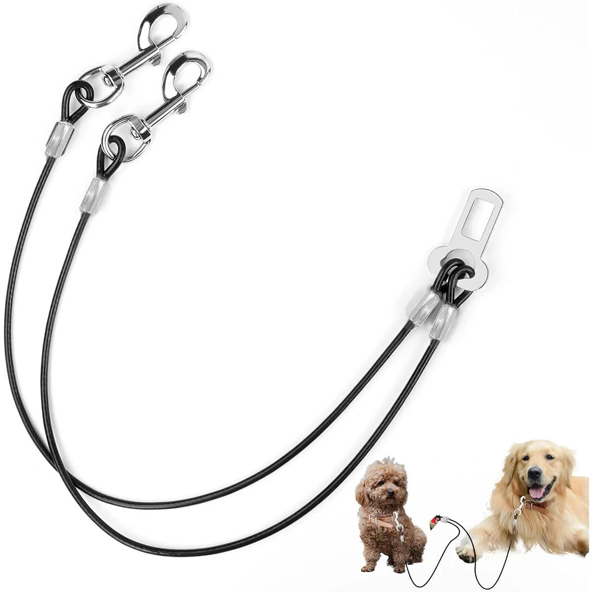 Two Dogs Car Belt double dog Vehicle safety belts Travel Seat Belt Clip Leash Stainless steel Restraint Belt Auto Traction Leads
Two Dogs Car Belt double dog Vehicle safety belts Travel Seat Belt Clip Leash Stainless steel Restraint Belt Auto Traction Leads