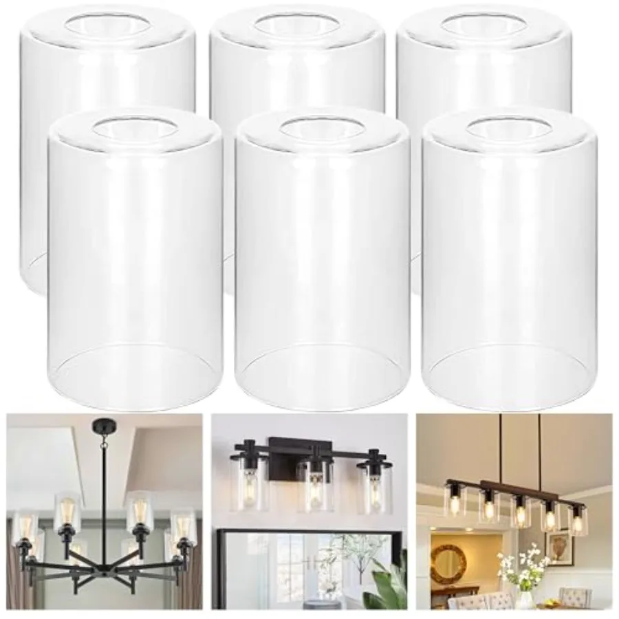 Glass Lamp Shade Replacement 5.9" Height 3.94" Diameter 1.65" Fitter - Cylinder Glass Pendant Light Shades Only High Transmitta
Glass Lamp Shade Replacement 5.9" Height 3.94" Diameter 1.65" Fitter - Cylinder Glass Pendant Light Shades Only High Transmitta