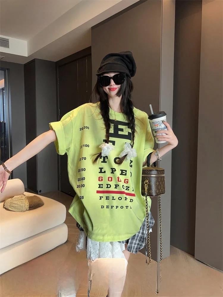 Модная женская футболка с эффектом потертости, лето 2025, свободный крой, повседневная, универсальная, с круглым вырезом, стандартной длины
Модная женская футболка с эффектом потертости, лето 2025, свободный крой, повседневная, универсальная, с круглым вырезом, стандартной длины