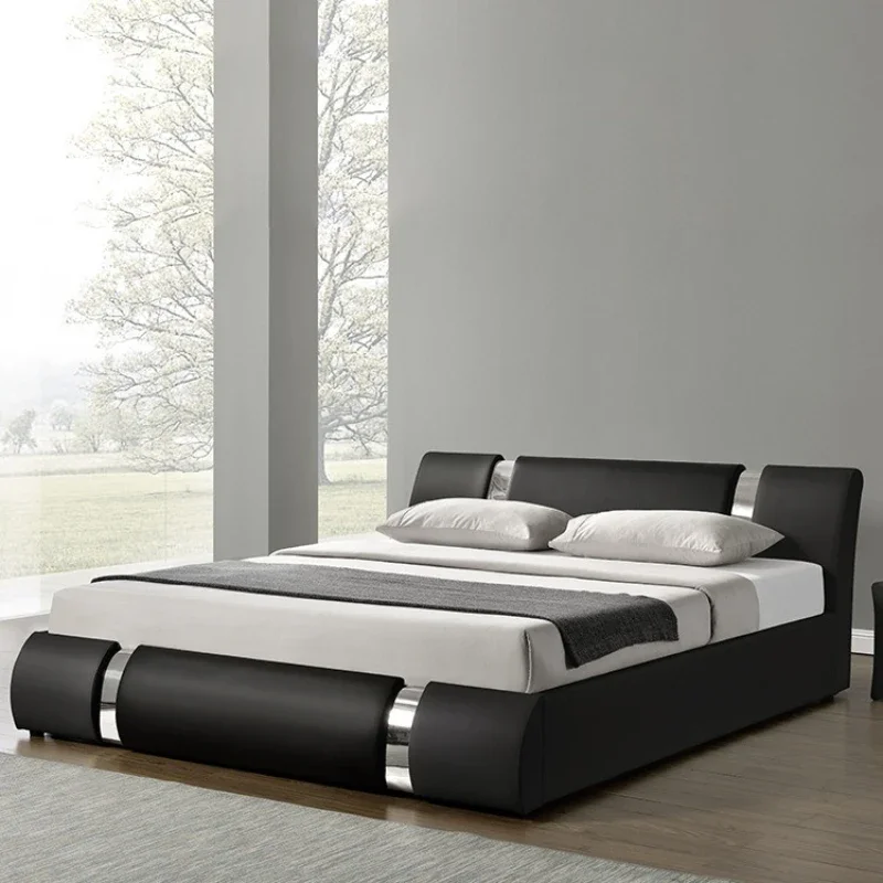 Foreign Trade Factory Modern Leather Art Bed Metal Design Pneumatic Storage Double Single Bedroom Furniture
Foreign Trade Factory Modern Leather Art Bed Metal Design Pneumatic Storage Double Single Bedroom Furniture