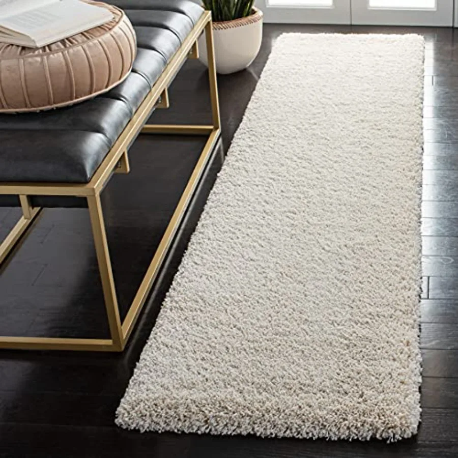Milan Shag Collection Runner Rug - 2' x 6' Ivory Solid Design Non-Shedding and Easy to Clean Plush Thick Pile Ideal for Hallway
Milan Shag Collection Runner Rug - 2' x 6' Ivory Solid Design Non-Shedding and Easy to Clean Plush Thick Pile Ideal for Hallway