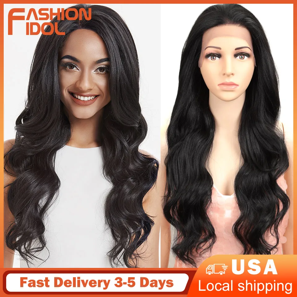 FASHION IDOL 26 inch Body Wave Lace Wigs Synthetic With Baby Hair Wigs Cosplay Ombre Brown Wigs For Women US Local Shipping
FASHION IDOL 26 inch Body Wave Lace Wigs Synthetic With Baby Hair Wigs Cosplay Ombre Brown Wigs For Women US Local Shipping