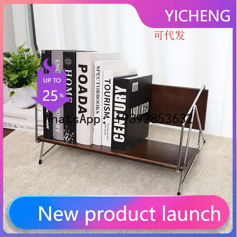 PYJ retro wrought iron shelf Nordic solid wood desktop bookstand desk book storage shelf
PYJ retro wrought iron shelf Nordic solid wood desktop bookstand desk book storage shelf