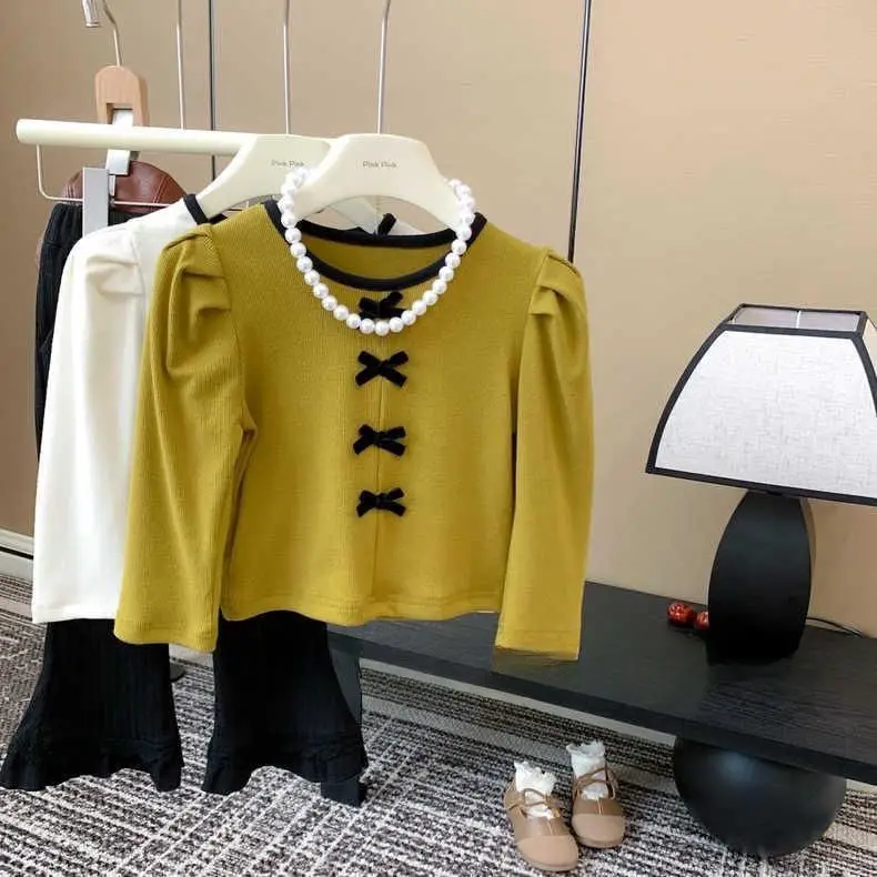 2025 New Children's Clothing Baby Girl Versatile Bow Long-sleeved T-shirt Small and Medium Girls Long-sleeved Bottoming Shirt
2025 New Children's Clothing Baby Girl Versatile Bow Long-sleeved T-shirt Small and Medium Girls Long-sleeved Bottoming Shirt