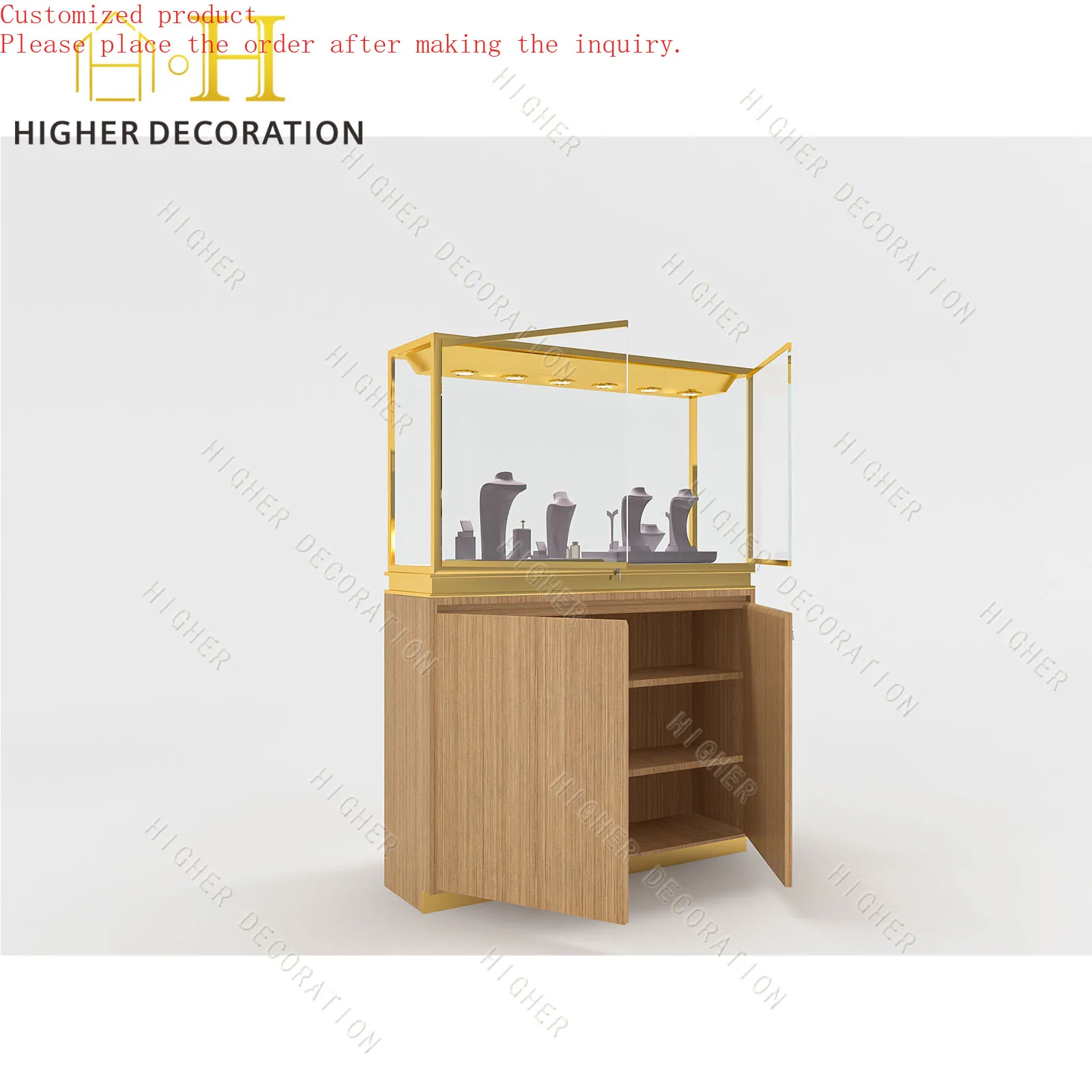 Custom.Factory Wholesale Decoration Furniture Jewelry Counter Showcase Jewelry Showcase Cabinet for Jewelry Shop
Custom.Factory Wholesale Decoration Furniture Jewelry Counter Showcase Jewelry Showcase Cabinet for Jewelry Shop