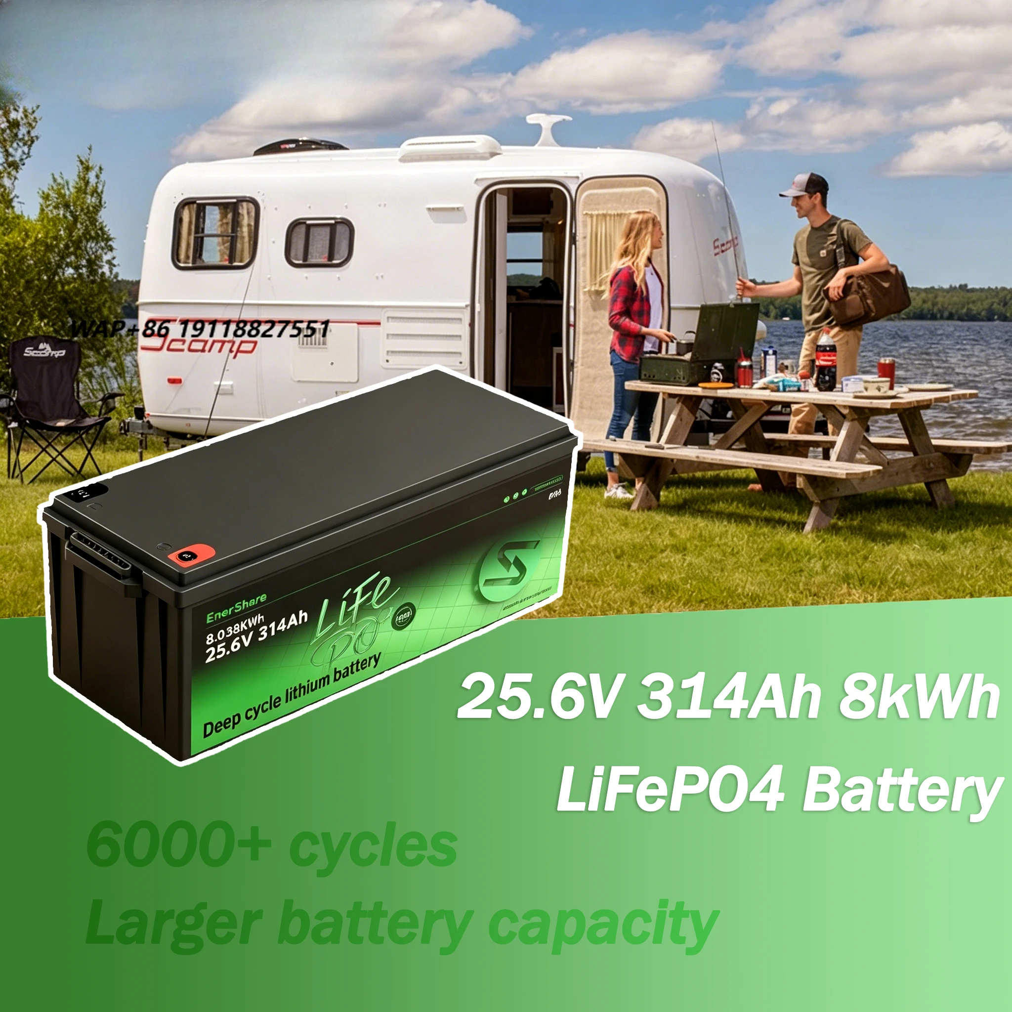 Enershare Lithium Battery 24v 314ah Lifepo4 Battery Cell Large Capacity RV Battery Smart BMS Active Balancing
Enershare Lithium Battery 24v 314ah Lifepo4 Battery Cell Large Capacity RV Battery Smart BMS Active Balancing