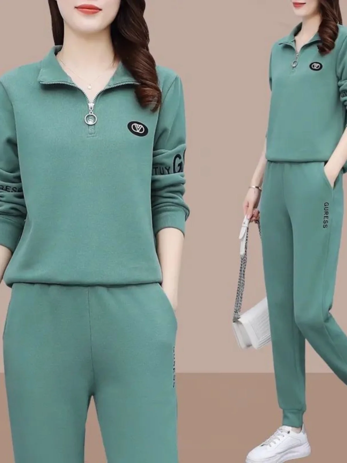 Spring Autumn New Style Mommy Outfit Casual Slimming Sportswear Outerwear Loose Women plus Size Two Piece Set Fashionable
Spring Autumn New Style Mommy Outfit Casual Slimming Sportswear Outerwear Loose Women plus Size Two Piece Set Fashionable