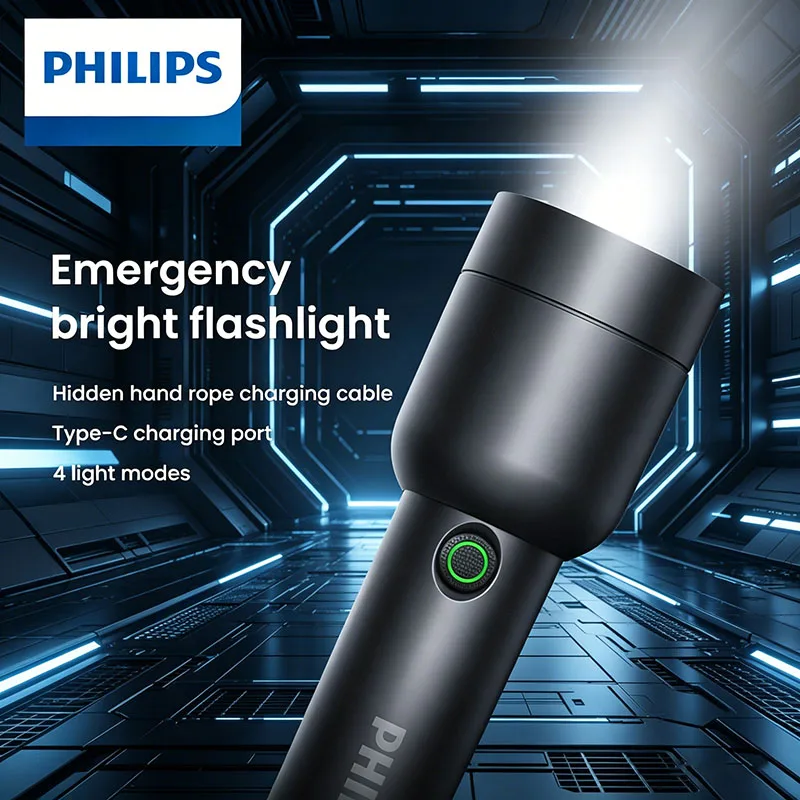 Philips Sfl1236 Strong Flashlight 4-Mode (Weak/strong/sos/flashing) Emergency Light 200M Range Outdoor Camping Light
Philips Sfl1236 Strong Flashlight 4-Mode (Weak/strong/sos/flashing) Emergency Light 200M Range Outdoor Camping Light