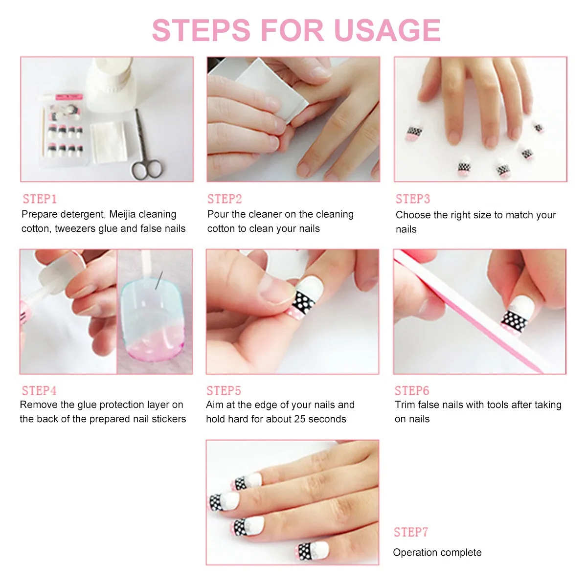 24pcs Artificial Nails Set Eco Plastic Kids Nail Art Party Accessories False Tips Manicure DIY Home Use Unique Designs
24pcs Artificial Nails Set Eco Plastic Kids Nail Art Party Accessories False Tips Manicure DIY Home Use Unique Designs