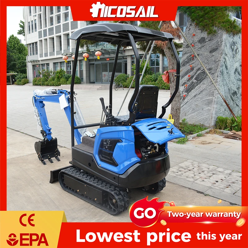 Factory Direct 1.2T Mini Excavator 1 Ton 2 Ton Optional Compact Small Digger Custom Logo/Color for Construction Farm
Factory Direct 1.2T Mini Excavator 1 Ton 2 Ton Optional Compact Small Digger Custom Logo/Color for Construction Farm