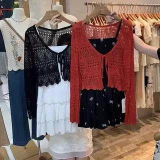 Women's Knitted Cardigan Spring Summer Slim Fit Sun Protection Open Front Thin Short Length Top V-neck Long Sleeve Wrap Belt
Women's Knitted Cardigan Spring Summer Slim Fit Sun Protection Open Front Thin Short Length Top V-neck Long Sleeve Wrap Belt