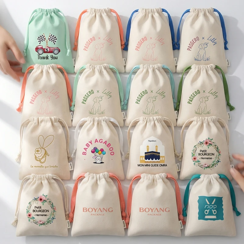 Natural Cotton gift bag for Dog Cat Puppy Shower Party Favors Goodie Bags Custom Pet Birthday Gift Bags with Ribbon
Natural Cotton gift bag for Dog Cat Puppy Shower Party Favors Goodie Bags Custom Pet Birthday Gift Bags with Ribbon
