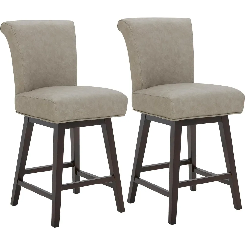 26-дюймовый вращающийся барный стул со столешницей, набор из 2 шт., современный вращающийся барный стул из искусственной кожи с отделкой
26-дюймовый вращающийся барный стул со столешницей, набор из 2 шт., современный вращающийся барный стул из искусственной кожи с отделкой