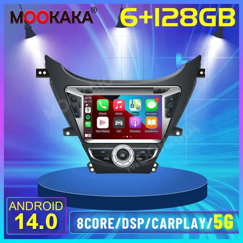 8" Screen Android 14 For Hyundai Elantra 5 JK GD MD UD 2012 - 2016 Carplay Autoradio Car Radio Multimedia Player Navigation GPS