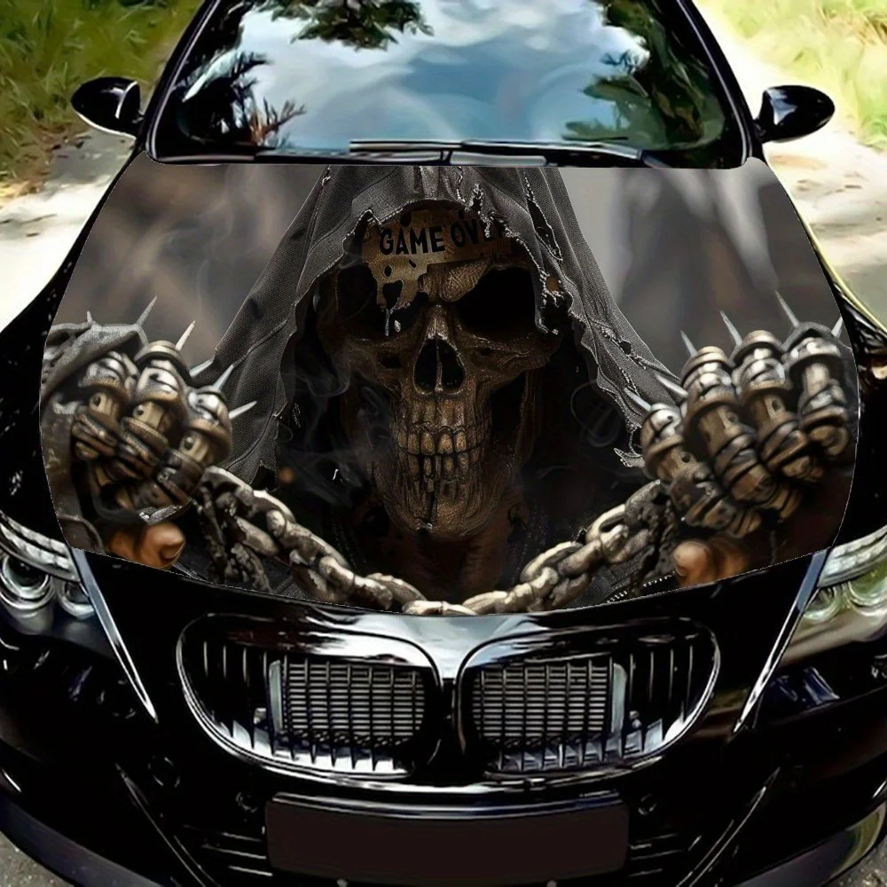 Mythical Mech Reaper GAME OVER Car Vinyl Wrap, PVC Waterproof Car Hood Sticker, Self-Adhesive Scratch-Resistant Stickers for Eng
Mythical Mech Reaper GAME OVER Car Vinyl Wrap, PVC Waterproof Car Hood Sticker, Self-Adhesive Scratch-Resistant Stickers for Eng