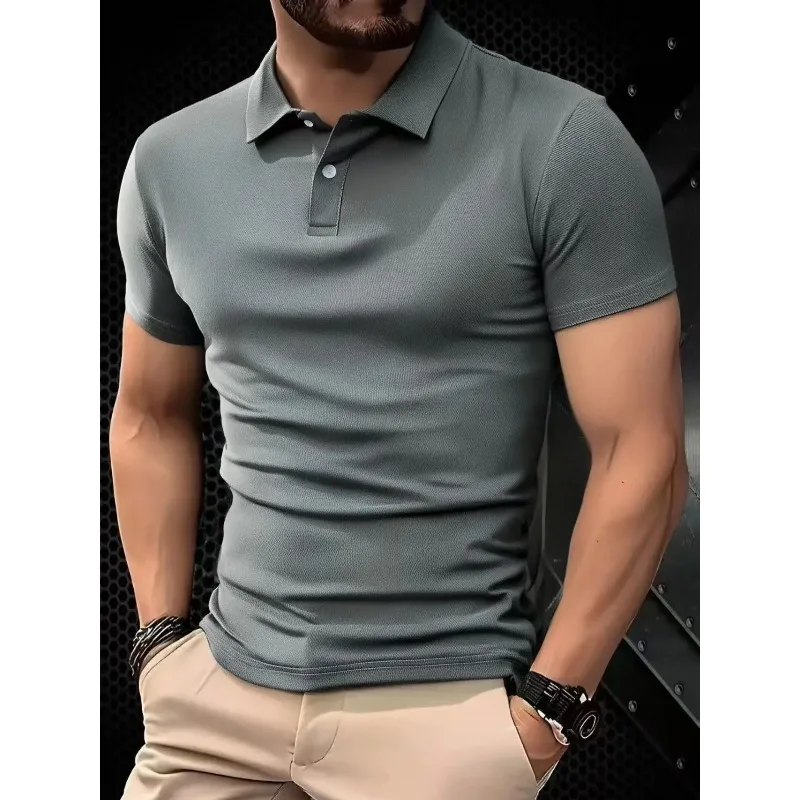 Summer Men Short Sleeve Polo Shirts Lightweight Lapel Streetwear Breathable Tshirts for Men Basic Business Solid Color Top S-2XL
Summer Men Short Sleeve Polo Shirts Lightweight Lapel Streetwear Breathable Tshirts for Men Basic Business Solid Color Top S-2XL