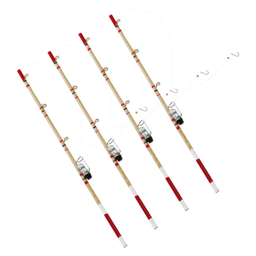 4Pcs Wooden Mini Fishing Equipment Set Lifelike Miniature Fishing Rods for Dollhouse Miniatures Fairy Garden Accessories Micro
4Pcs Wooden Mini Fishing Equipment Set Lifelike Miniature Fishing Rods for Dollhouse Miniatures Fairy Garden Accessories Micro