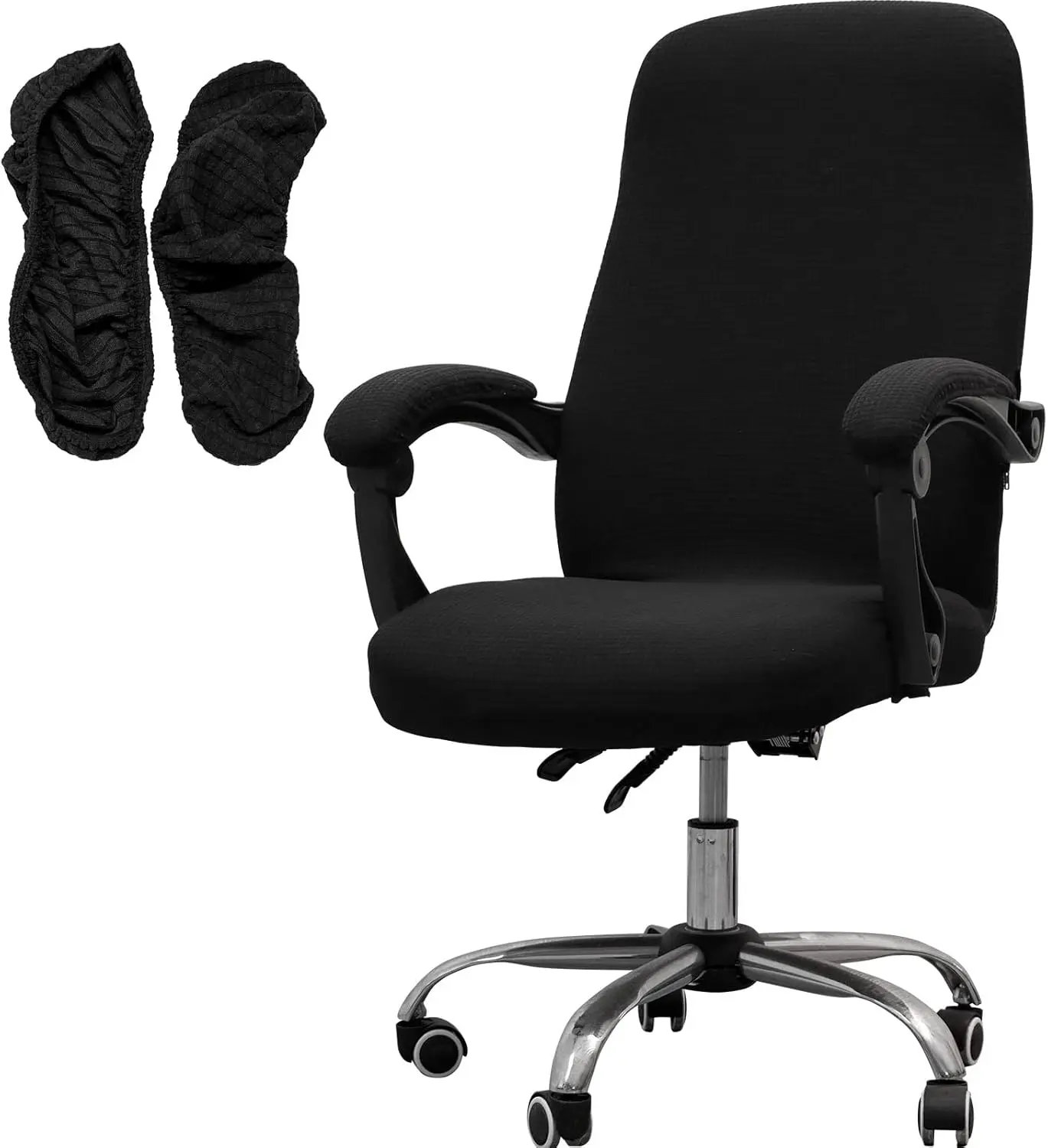 Office Chair Cover With Armrest Covers, Universal Stretch Desk Chair Cover, Computer Chair Slipcovers (Size: L) - Black
Office Chair Cover With Armrest Covers, Universal Stretch Desk Chair Cover, Computer Chair Slipcovers (Size: L) - Black