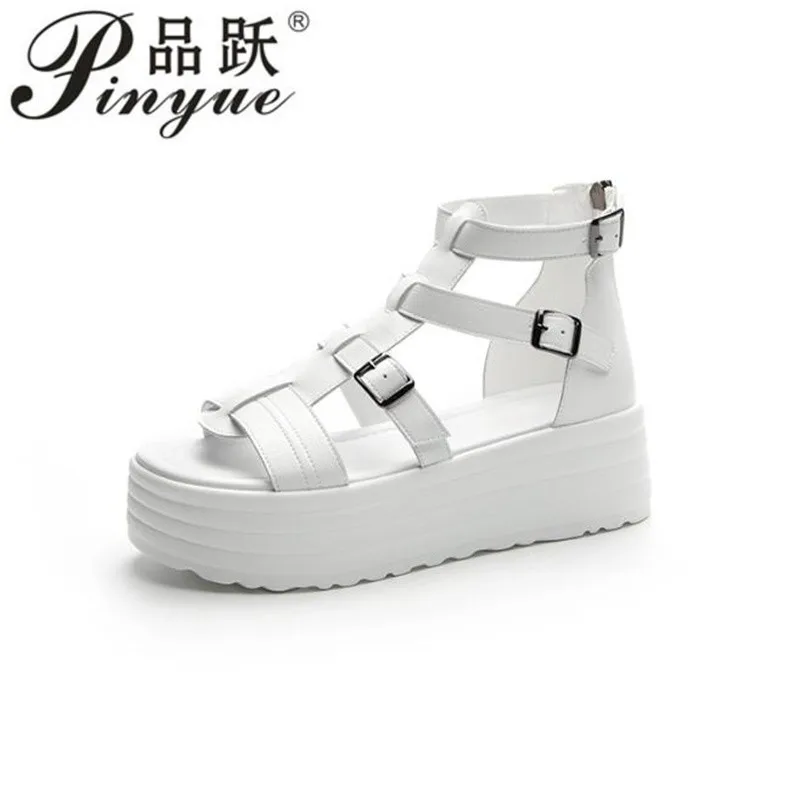 6cm Women Fashion Leather Casual Comfortable dermis Shoes New Summer Women's Thick-sole Roman Sandals Platform Shoes 34-39
6cm Women Fashion Leather Casual Comfortable dermis Shoes New Summer Women's Thick-sole Roman Sandals Platform Shoes 34-39