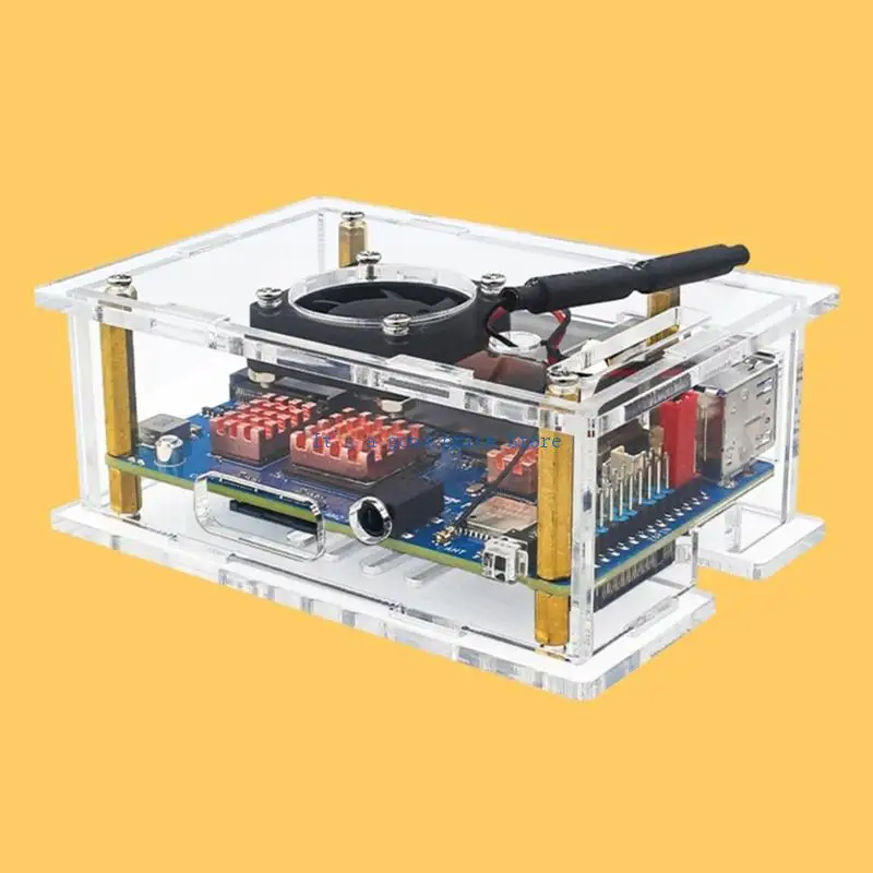 Acrylic Case Transparent Enclosure Active Passive Cooling Shell Optional Cooling Fan Heatsink for RV2 Development Board
Acrylic Case Transparent Enclosure Active Passive Cooling Shell Optional Cooling Fan Heatsink for RV2 Development Board