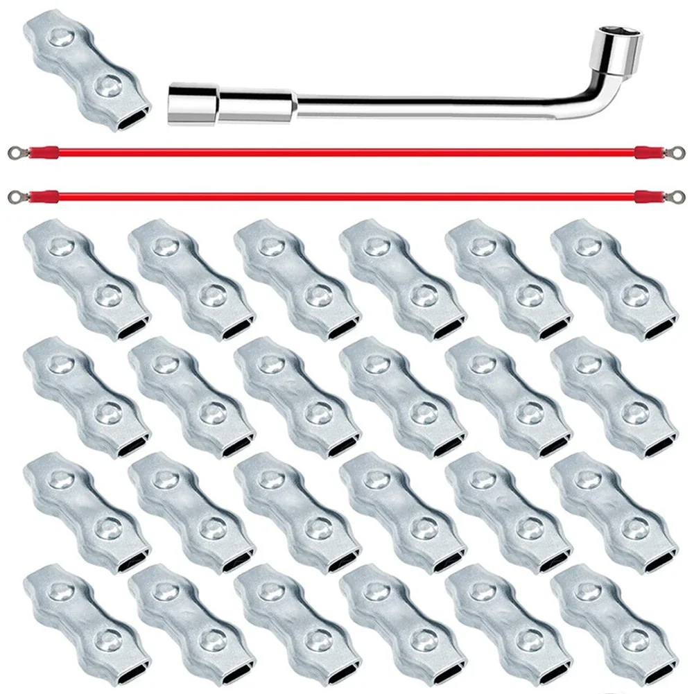 Polyethylene Rope Connector Set 25 Connectors with Silicone Copper Wires for Easy For electric Fence Setup and Maintenance
Polyethylene Rope Connector Set 25 Connectors with Silicone Copper Wires for Easy For electric Fence Setup and Maintenance