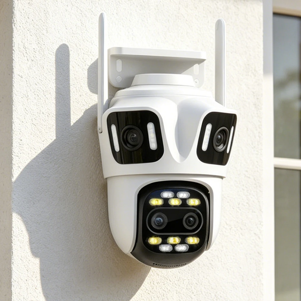 4 Lens Outdoor WiFi PTZ Security Camera 8X Hybrid Zoom Auto Tracking Color Night Vision Video Surveillance IP Cameras ICSee APP
4 Lens Outdoor WiFi PTZ Security Camera 8X Hybrid Zoom Auto Tracking Color Night Vision Video Surveillance IP Cameras ICSee APP