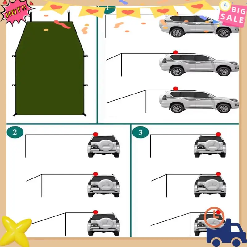 Premium Portable Car Shelter Shade Camping Side Car Roof Top Tent Anti-UV Sunshade Waterproof Awning Parasol Rain Canopy
Premium Portable Car Shelter Shade Camping Side Car Roof Top Tent Anti-UV Sunshade Waterproof Awning Parasol Rain Canopy
