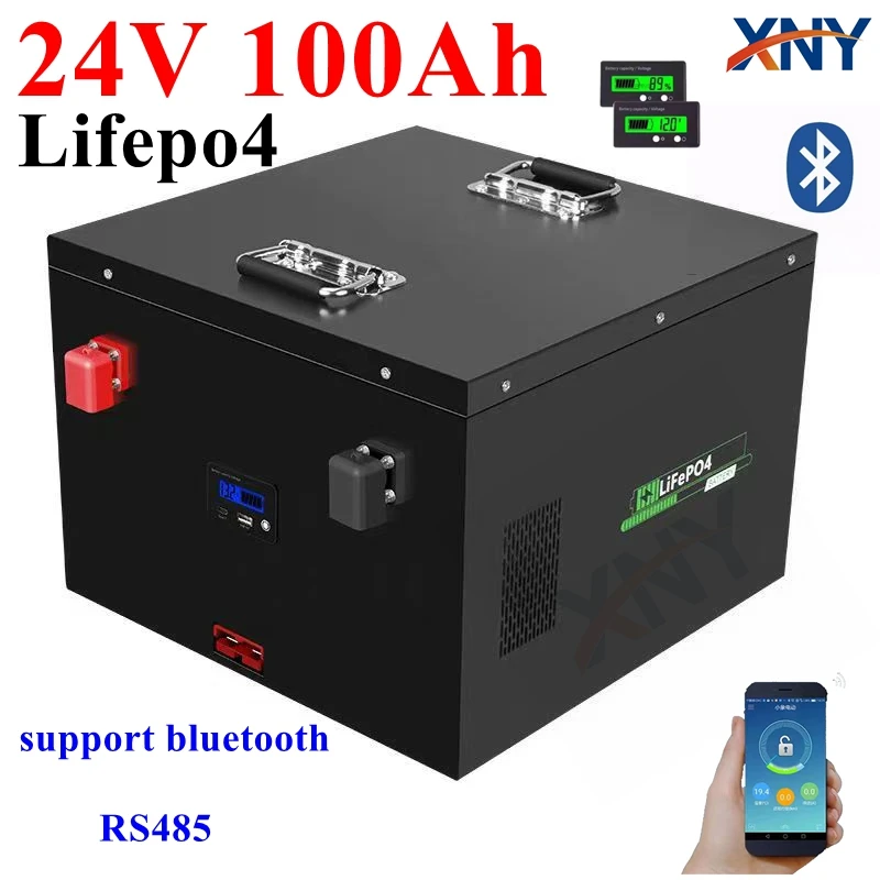 24V 100AH lifepo4 lithium battery pack bluetooth APP BMS for motorhomes Solar system energy RV EV AGV photovoltaic storage
24V 100AH lifepo4 lithium battery pack bluetooth APP BMS for motorhomes Solar system energy RV EV AGV photovoltaic storage