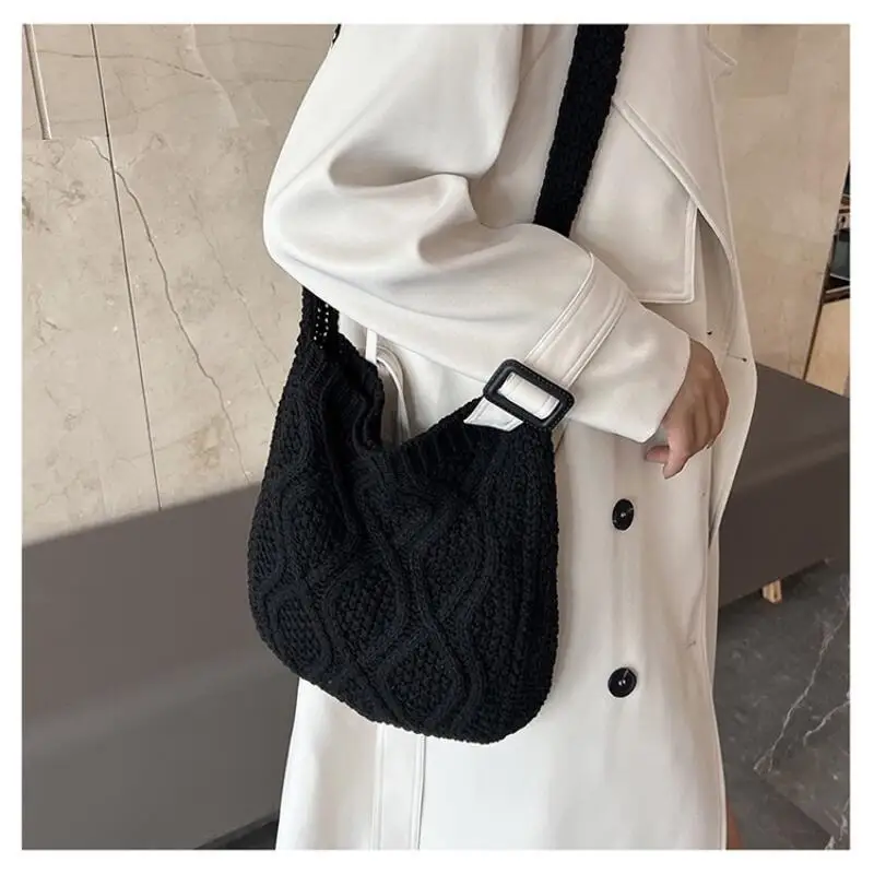 Fashion Women's Crossbody Bags Female Shopping Tote Bags Bohemian Large Capacity Shoulder Bags Casual Crochet Knit Handbags
Fashion Women's Crossbody Bags Female Shopping Tote Bags Bohemian Large Capacity Shoulder Bags Casual Crochet Knit Handbags