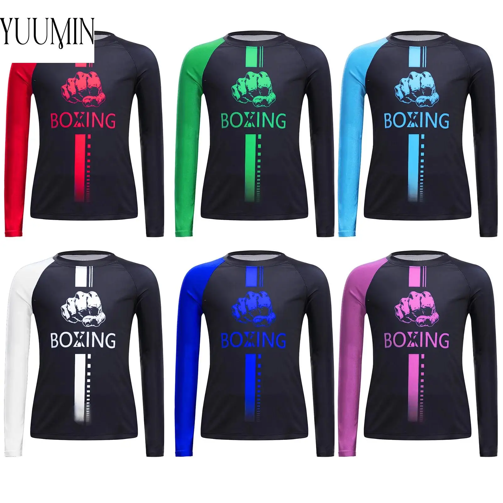 Kickboxing Letter Printed Fight Muay Thai Tops Kids Breathable Boys Boxing Training Costume Long Sleeve Workout Sports T-shirt
Kickboxing Letter Printed Fight Muay Thai Tops Kids Breathable Boys Boxing Training Costume Long Sleeve Workout Sports T-shirt