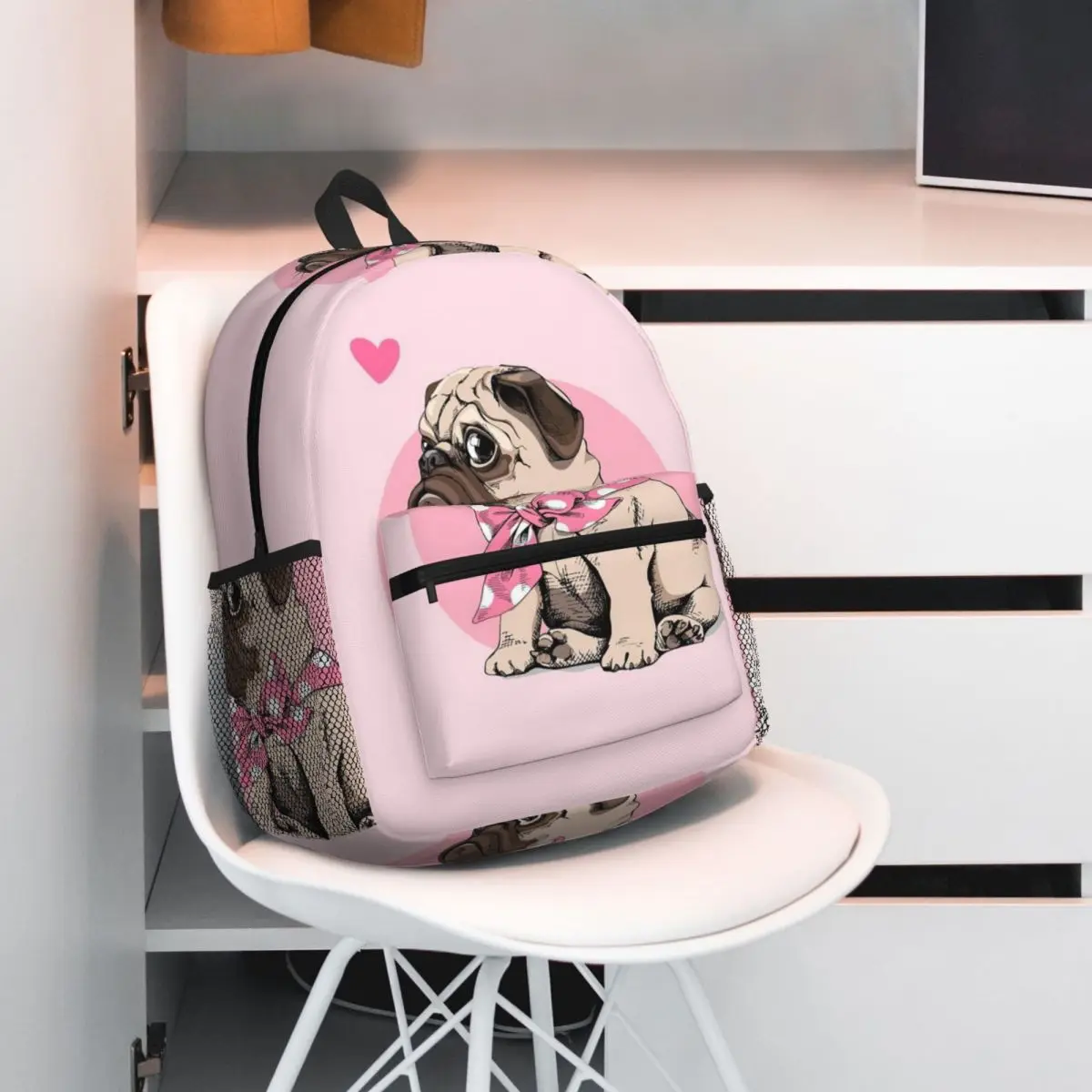 Cute Pug Dog Pattern Backpack Student BookBag Kids School Bag Laptop Shoulder Bags for Men Women
Cute Pug Dog Pattern Backpack Student BookBag Kids School Bag Laptop Shoulder Bags for Men Women