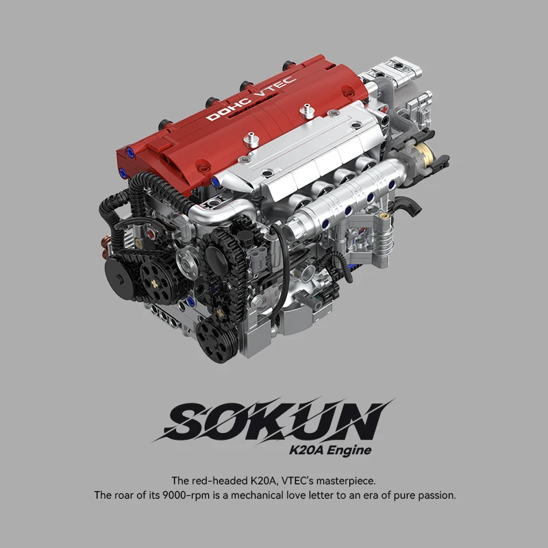POWERBLOCK 907PCS Inline 4 Cylinder K20A Engine Model Building Blocks Kit Mechanical Assembly Toy Gift Adults/Kid Gift PB8860
POWERBLOCK 907PCS Inline 4 Cylinder K20A Engine Model Building Blocks Kit Mechanical Assembly Toy Gift Adults/Kid Gift PB8860