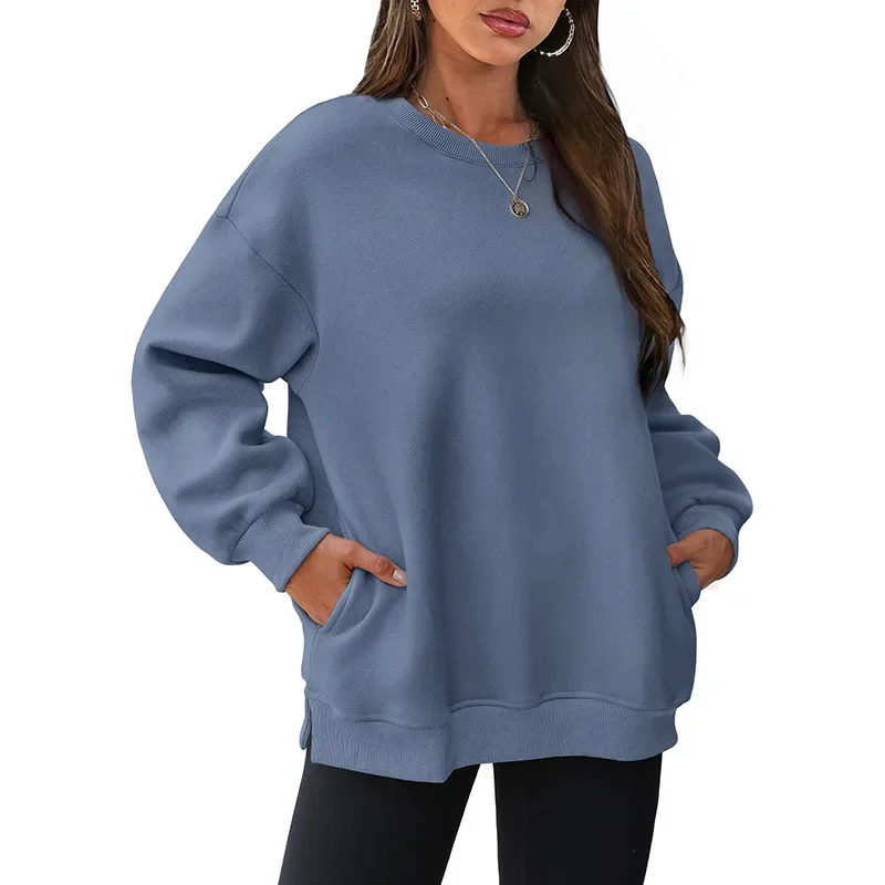 Women's Hoodie with Plush Pockets Popular Round Neck Long Sleeved Hoodie for Women
Women's Hoodie with Plush Pockets Popular Round Neck Long Sleeved Hoodie for Women