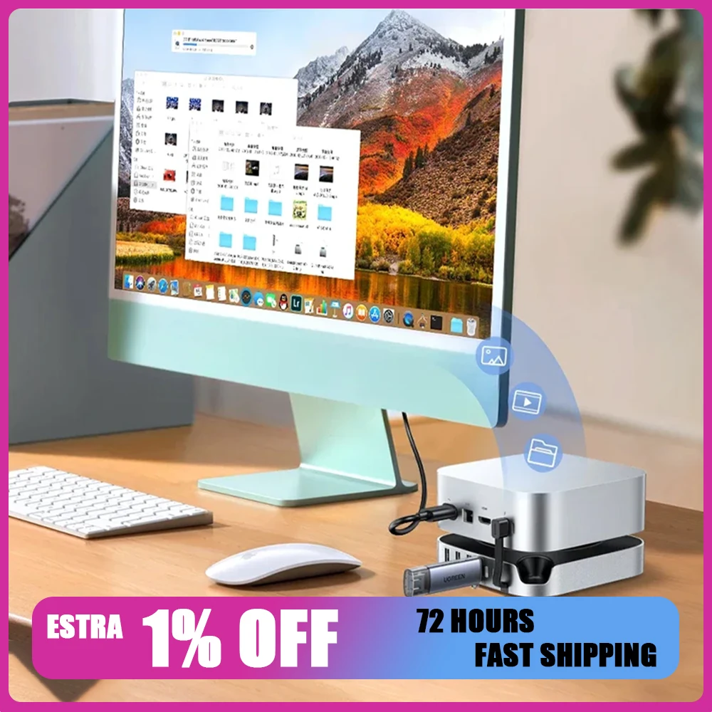 Док-станция UGREEN USB-концентратор SSD 8 ТБ Макс. 10 Гбит/с Порты USB-A&C SD&TF 170 МБ/с USB-разветвитель Док-станция для Mac Mini M4 M4 Pro M.2 NVMe
Док-станция UGREEN USB-концентратор SSD 8 ТБ Макс. 10 Гбит/с Порты USB-A&C SD&TF 170 МБ/с USB-разветвитель Док-станция для Mac Mini M4 M4 Pro M.2 NVMe