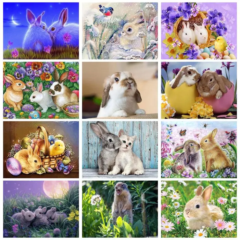 CHENISTORY Diy Diamond Painting With Frame Cartoon Rabbit DIY Crafts Jewelry Mosaic Art Gift Cross Stitch For Easter Day
CHENISTORY Diy Diamond Painting With Frame Cartoon Rabbit DIY Crafts Jewelry Mosaic Art Gift Cross Stitch For Easter Day