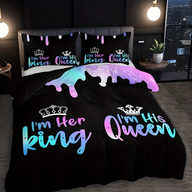 3pcs Crown Letter Duvet Cover Set (1 Duvet Cover + 2 Pillowcase Without Pillow Insert), Soft And Breathable
3pcs Crown Letter Duvet Cover Set (1 Duvet Cover + 2 Pillowcase Without Pillow Insert), Soft And Breathable