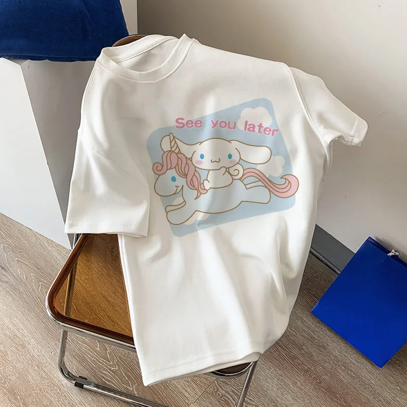 Cinnamoroll T-shirt Women New Sanrio Anime T Shirt Kawaii Cartoon Manga Casual Clothes Fashion Harajuku Unisex Cotton Streetwear
Cinnamoroll T-shirt Women New Sanrio Anime T Shirt Kawaii Cartoon Manga Casual Clothes Fashion Harajuku Unisex Cotton Streetwear