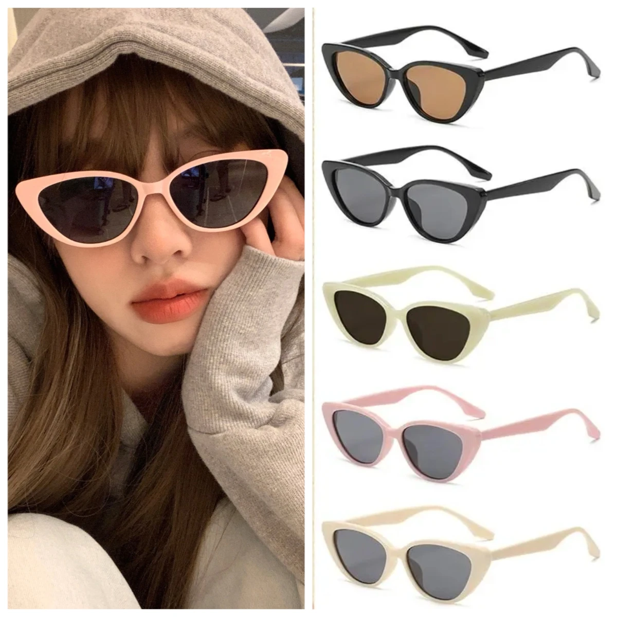 Pink Cat Eye Shape Sunglasses for Women Beach Sun Protection Sun Glasses Fashion Shades 90s Glasses New Eyewear Lentes De Sol
Pink Cat Eye Shape Sunglasses for Women Beach Sun Protection Sun Glasses Fashion Shades 90s Glasses New Eyewear Lentes De Sol